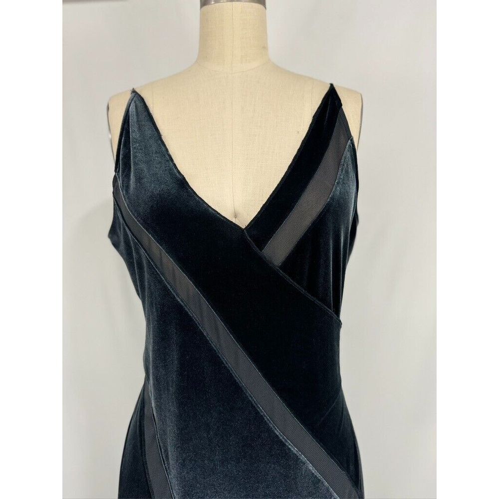 Free‎ People Intimately Velvet Maxi Slip Dress Jade Green Whimsigoth Fairy Sm - Picture 3 of 15